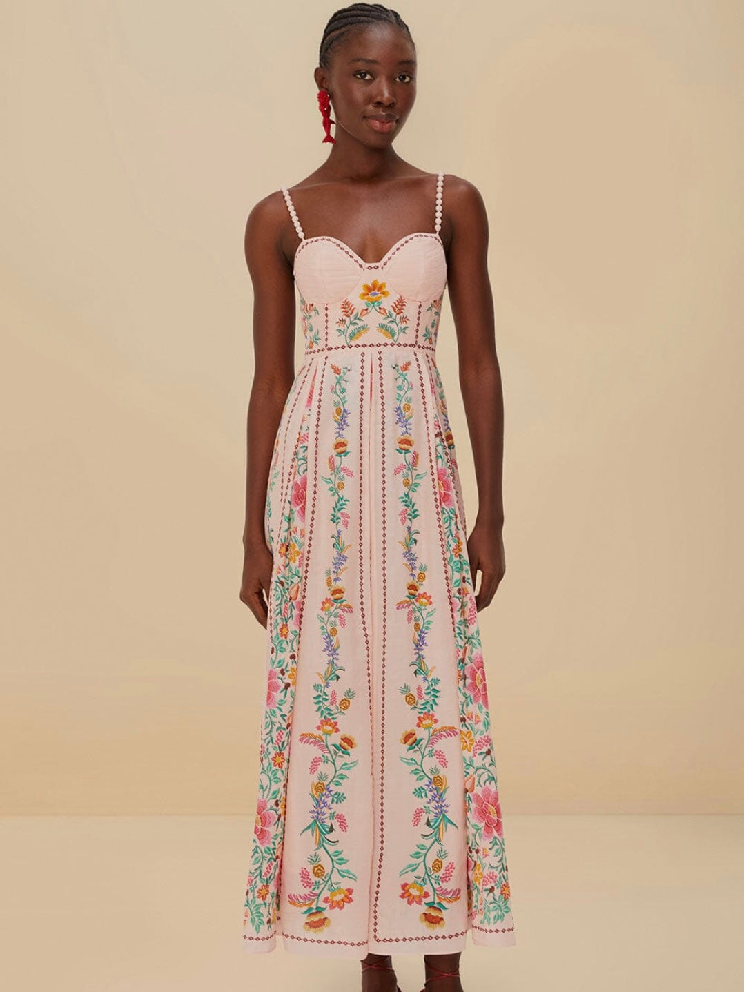 Pink Delicate Forest Maxi Dress