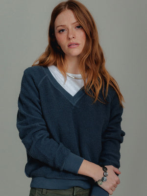 Ziggy V-Neck Sweatshirt-Turbulence