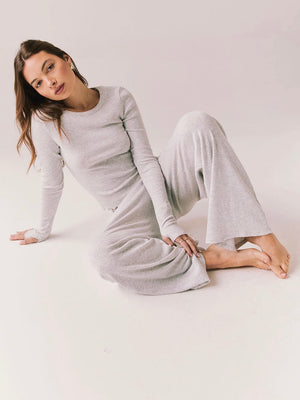 Harper Joggers – Light Heather Grey Eco-Fleece Lounge Pants