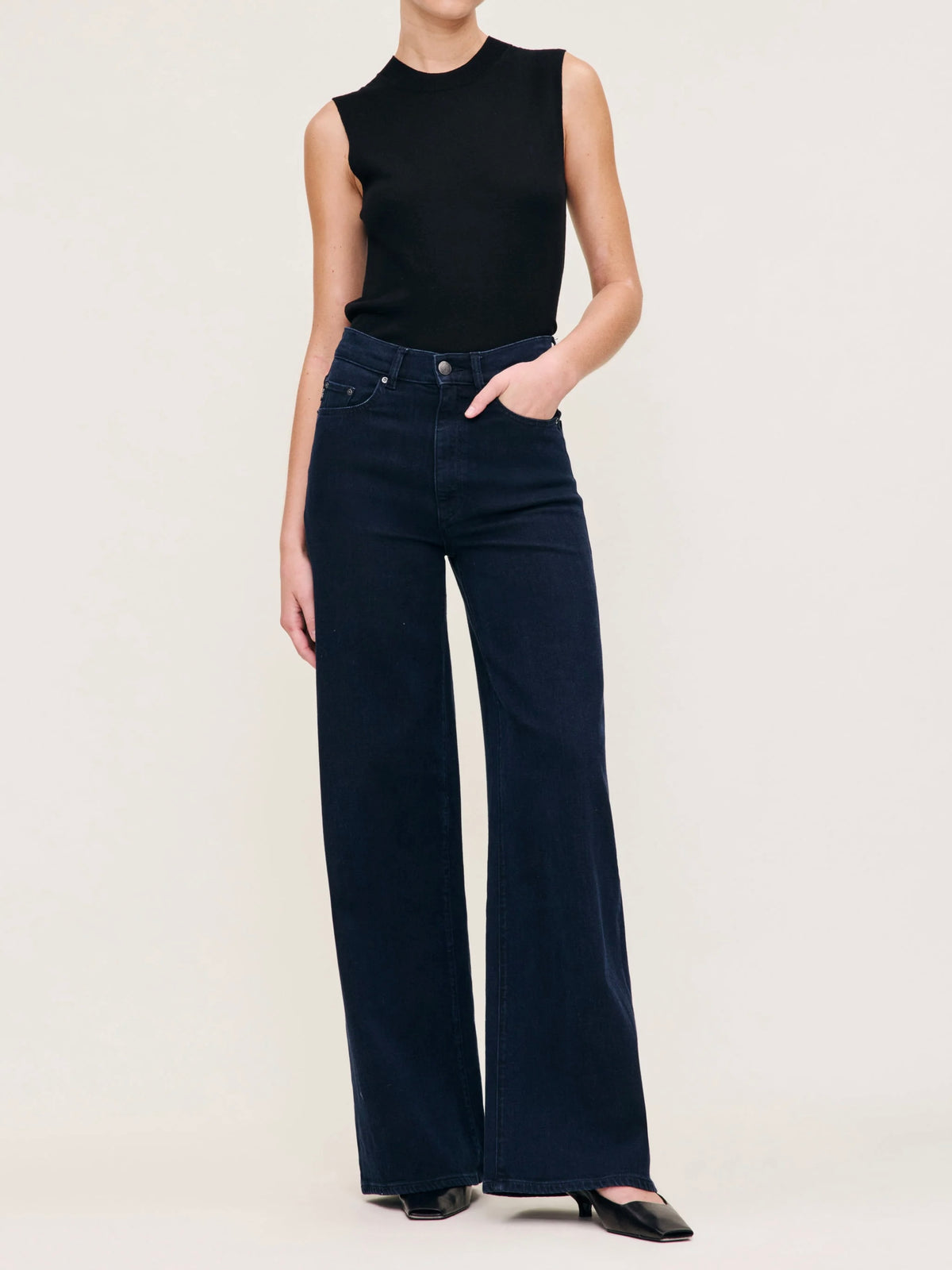 Hepburn Wide Leg High Rise 32" Jeans