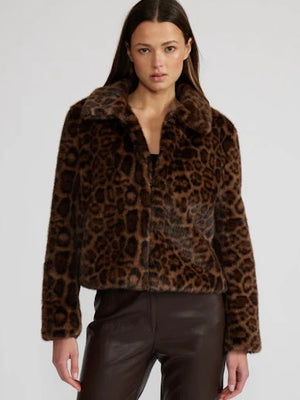 Leopard Faux Fur Jacket