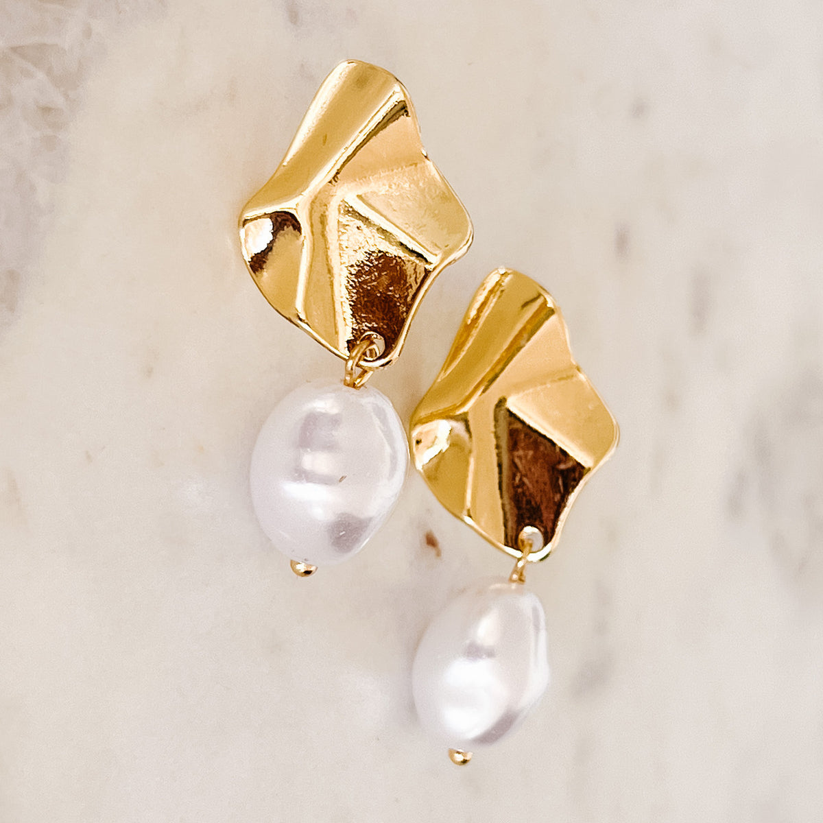 Sculptural Pearl Dangle