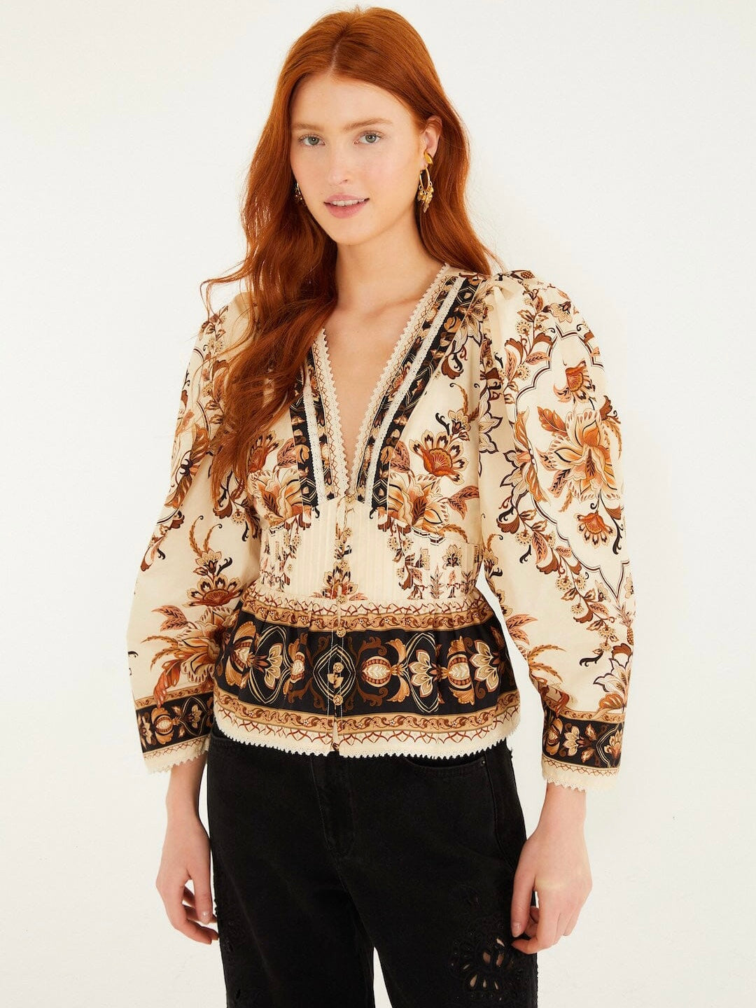 Majestic Garden Sand Blouse