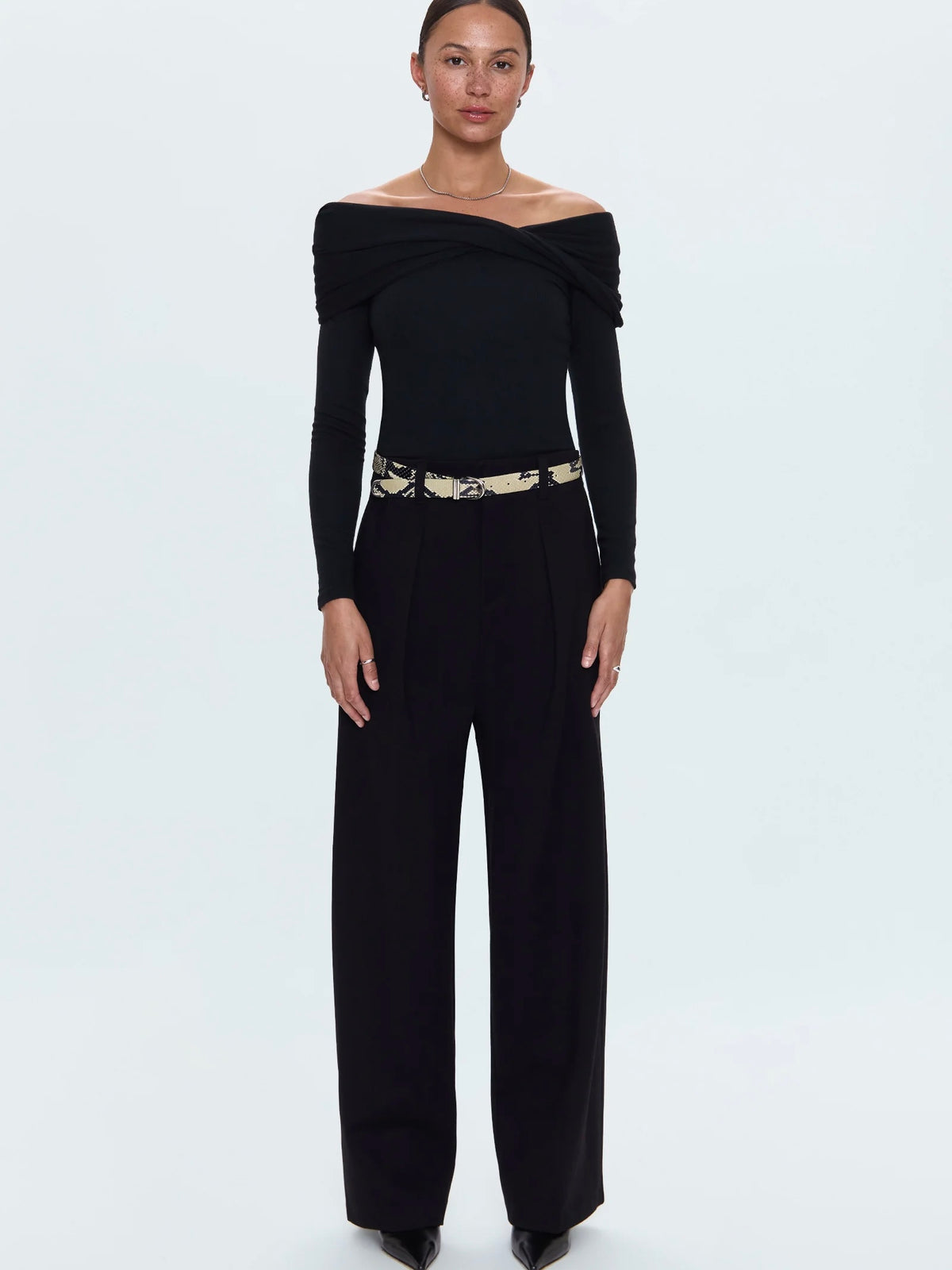 Eden Pleated Ponte Trouser