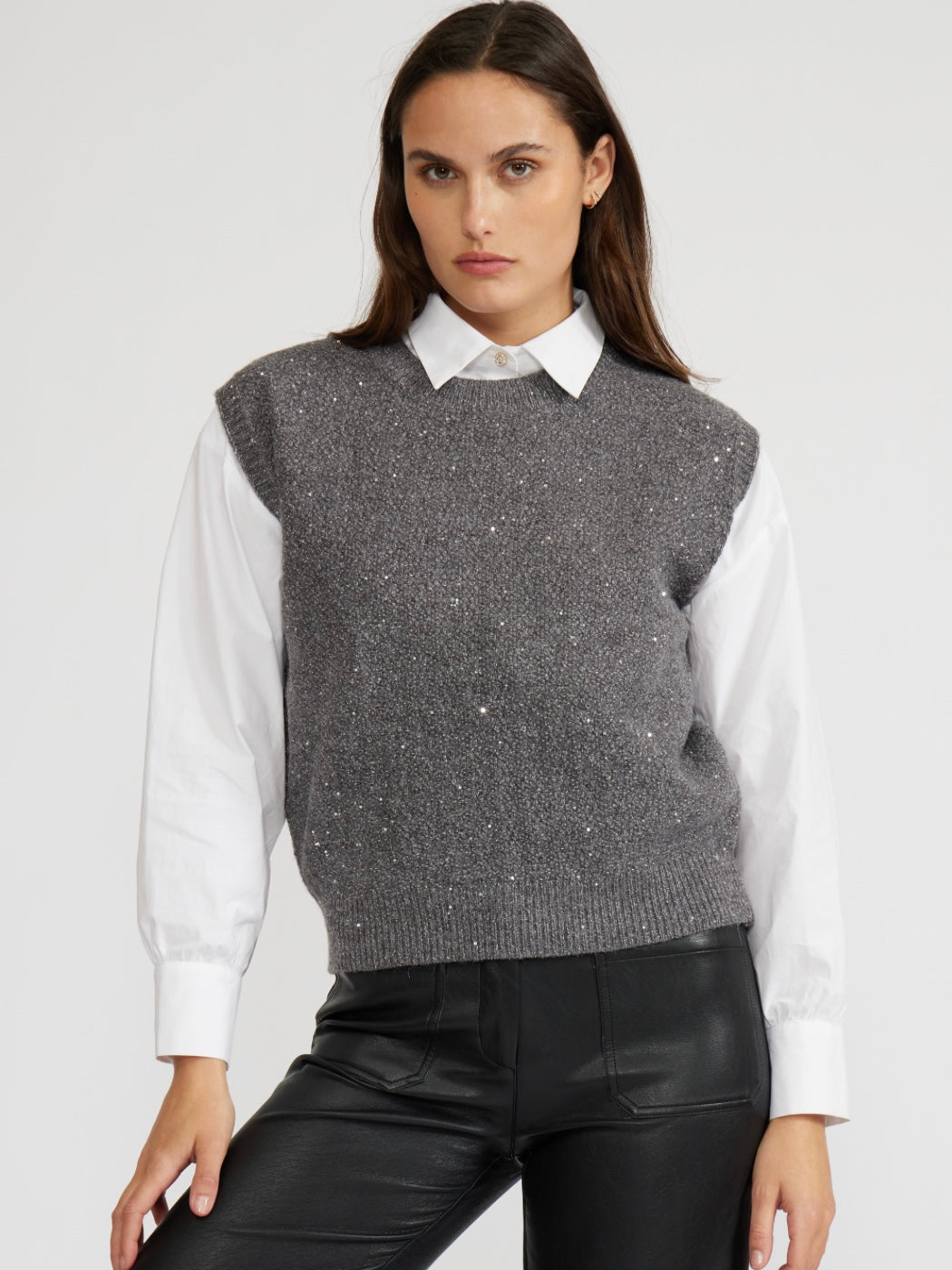 Mikey Sequin Knit Top