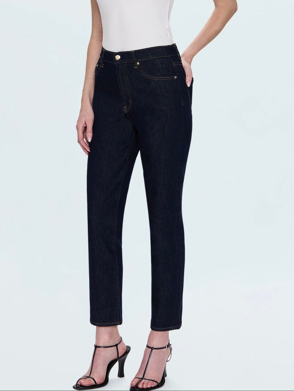 Bri High Rise Slim Straight Jean-Nightfall – Swish Avenue