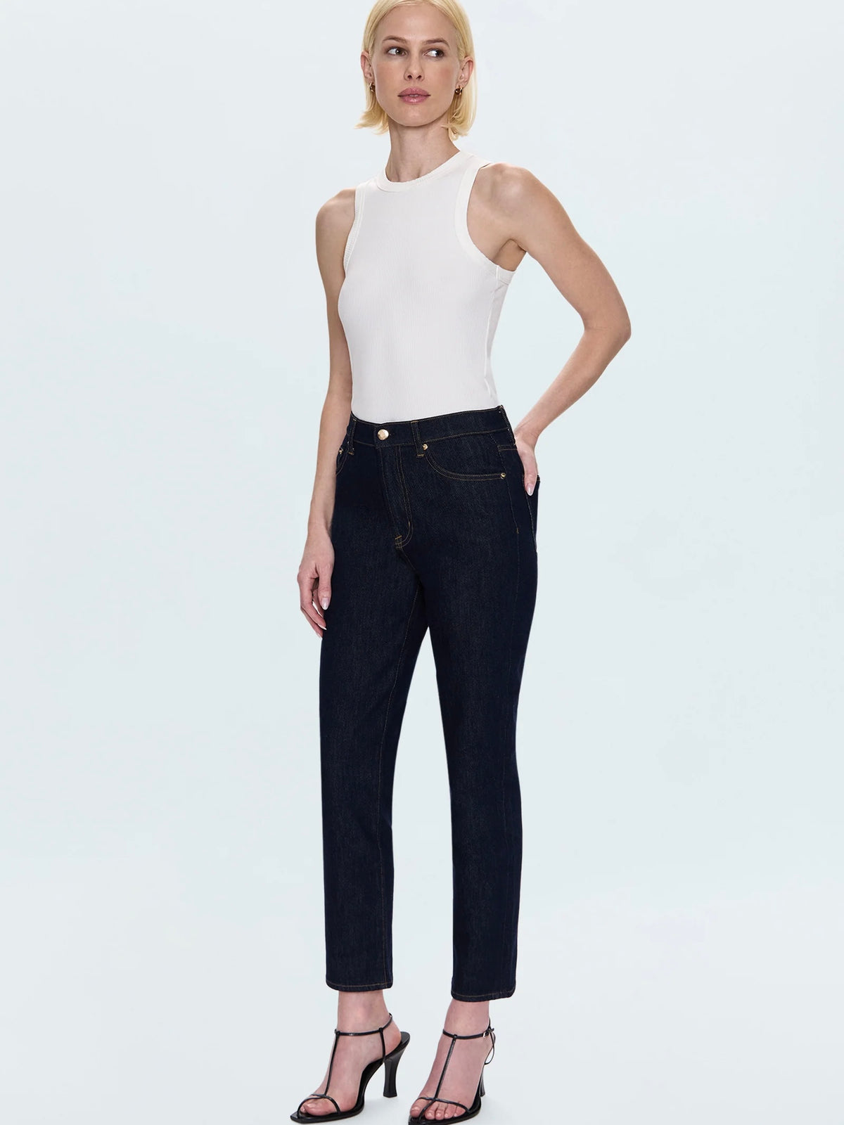 Bri High Rise Slim Straight Jean-Nightfall