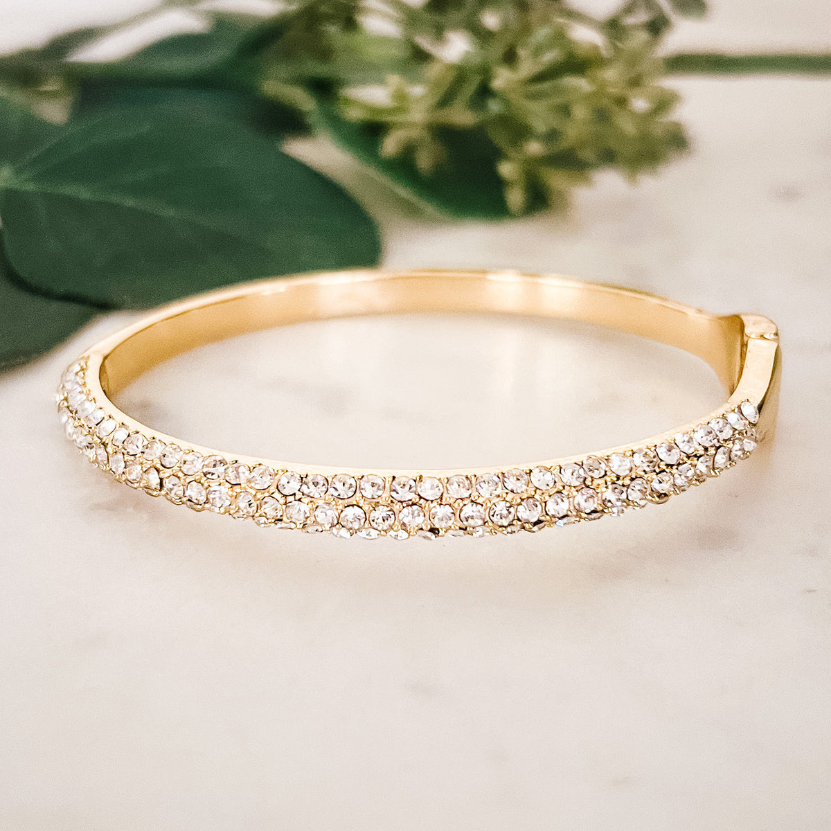 Hinged Crystal Bracelet