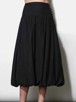 Delilah Bubble Midi Skirt With Side Button