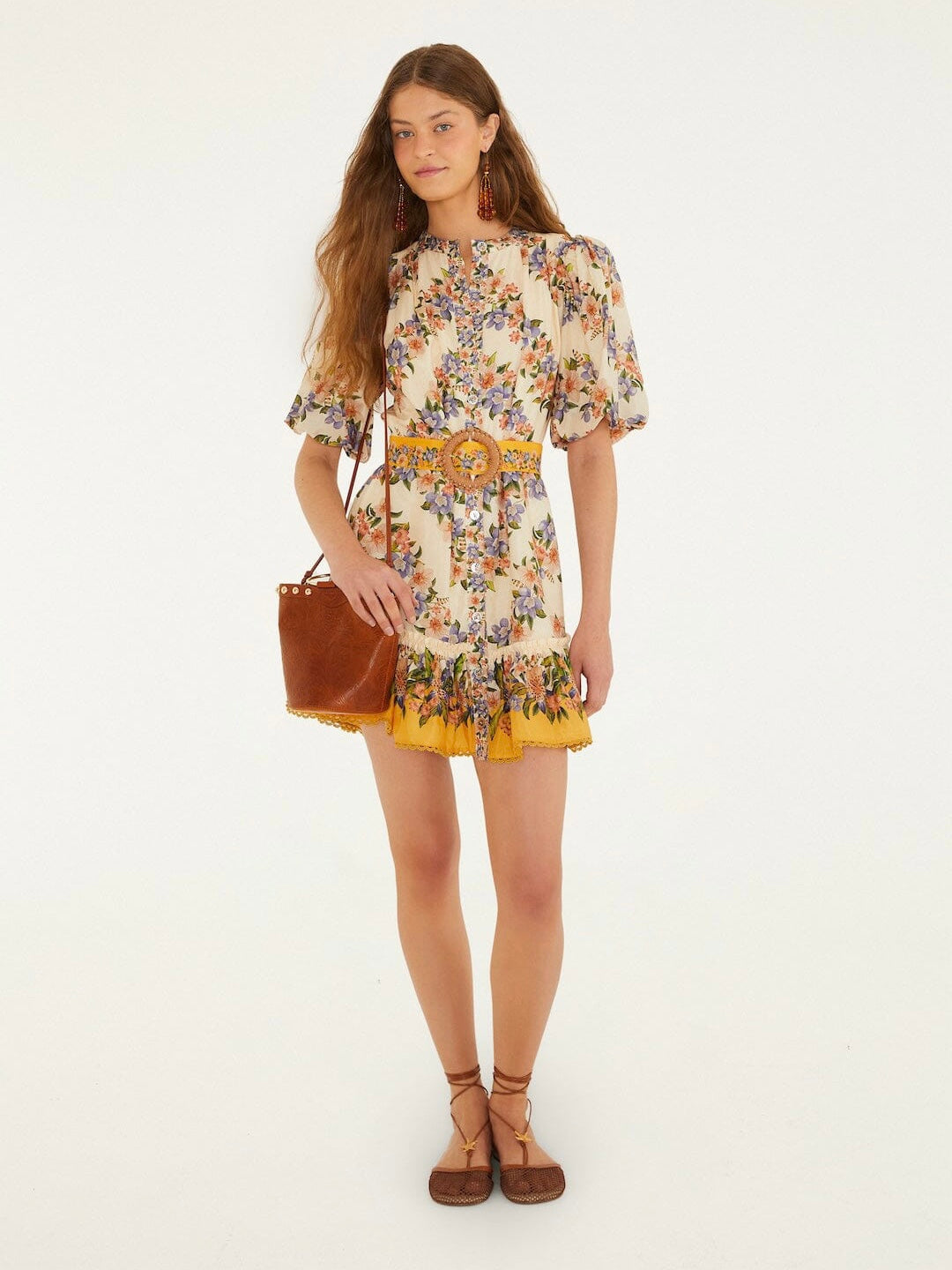 Sand Hilo Stripes Mini Dress