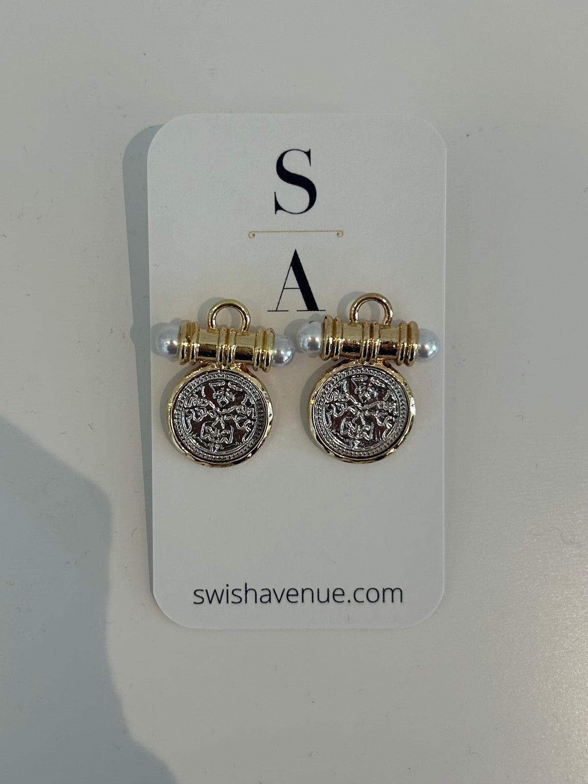 Coin Stud Earrings