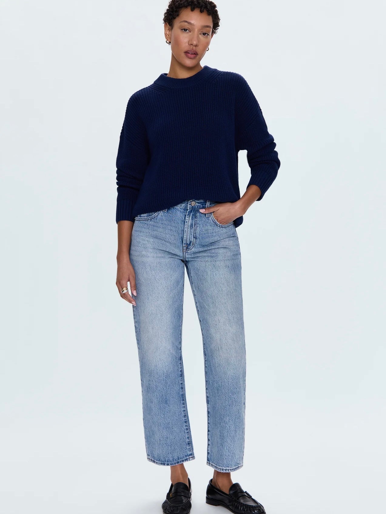 Lexi Mid Rise Bowed Straight-Bowie – Swish Avenue