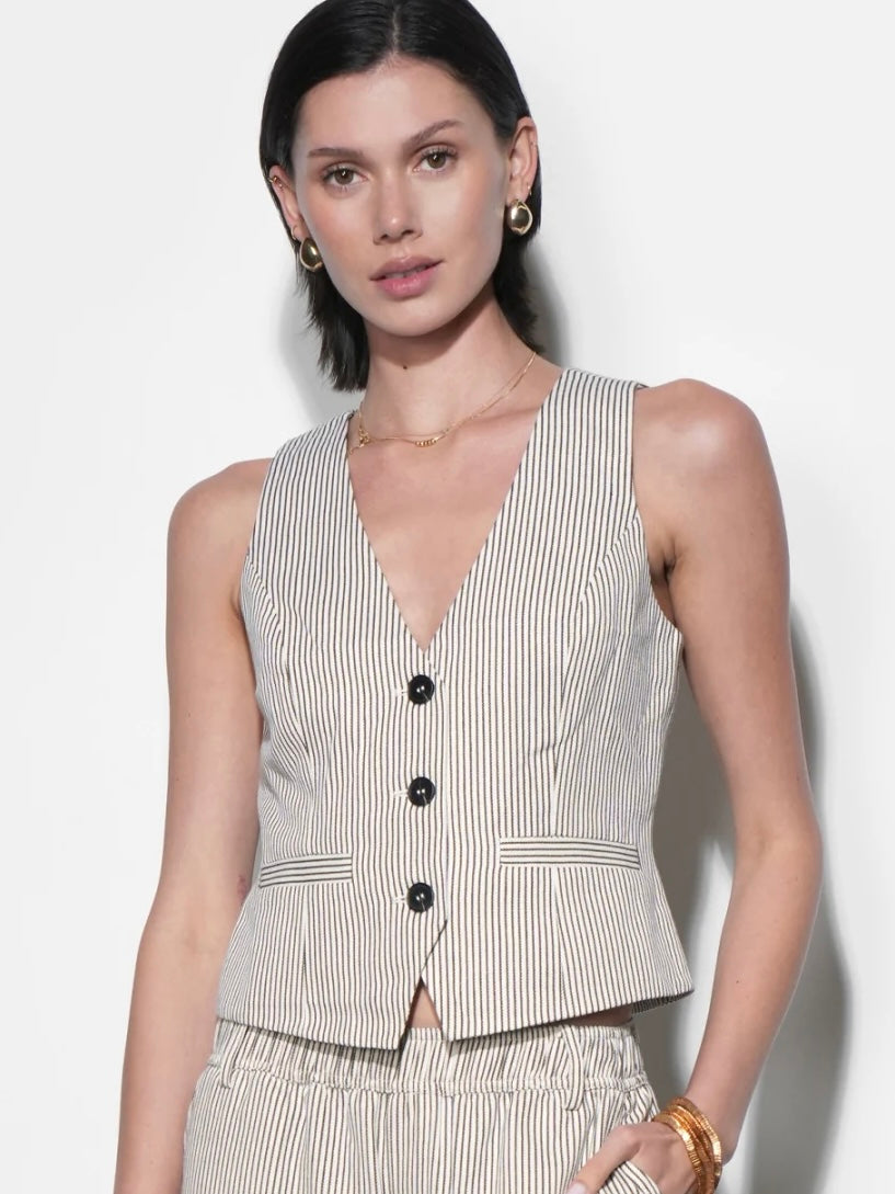 Alice Canvas Stripe Vest
