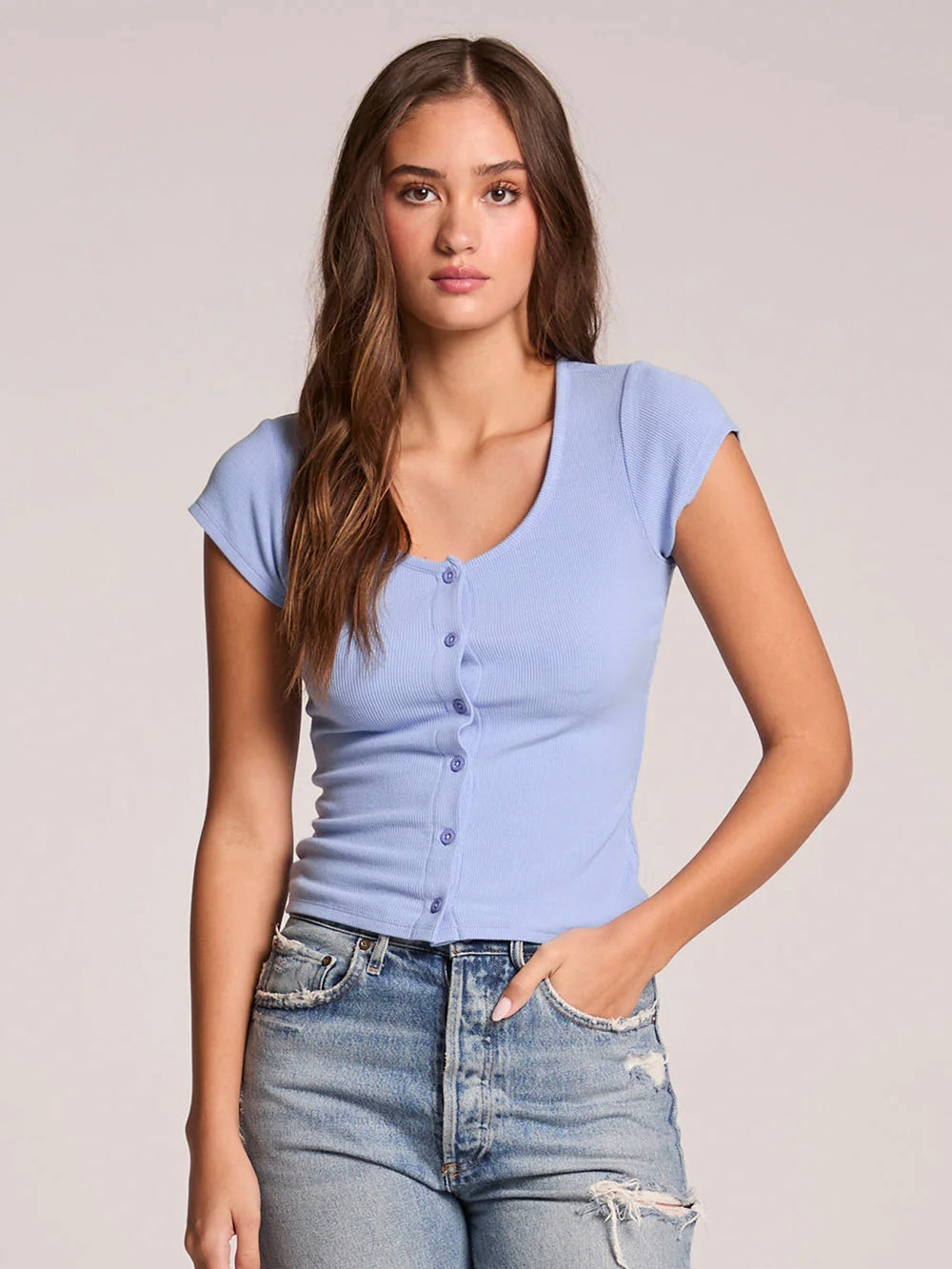 Simona Blue Hydrangea Tee