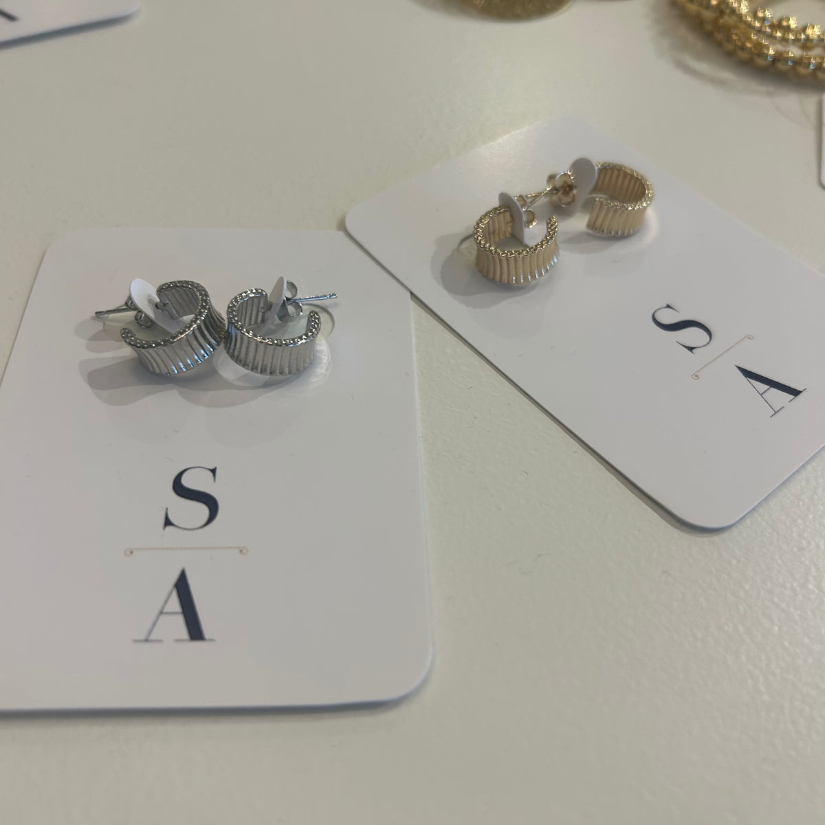 Textured Small Hoops