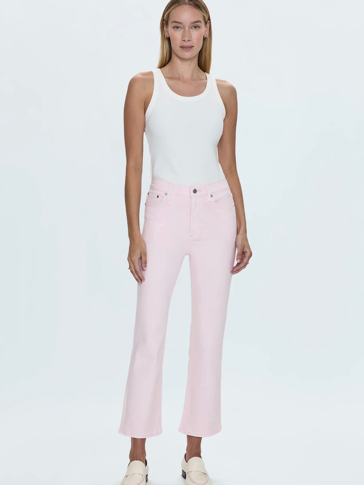 Lennon High Rise Crop Boot-Blush