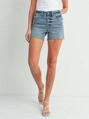 Raw Hem Denim Shorts