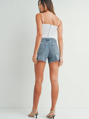 Raw Hem Denim Shorts