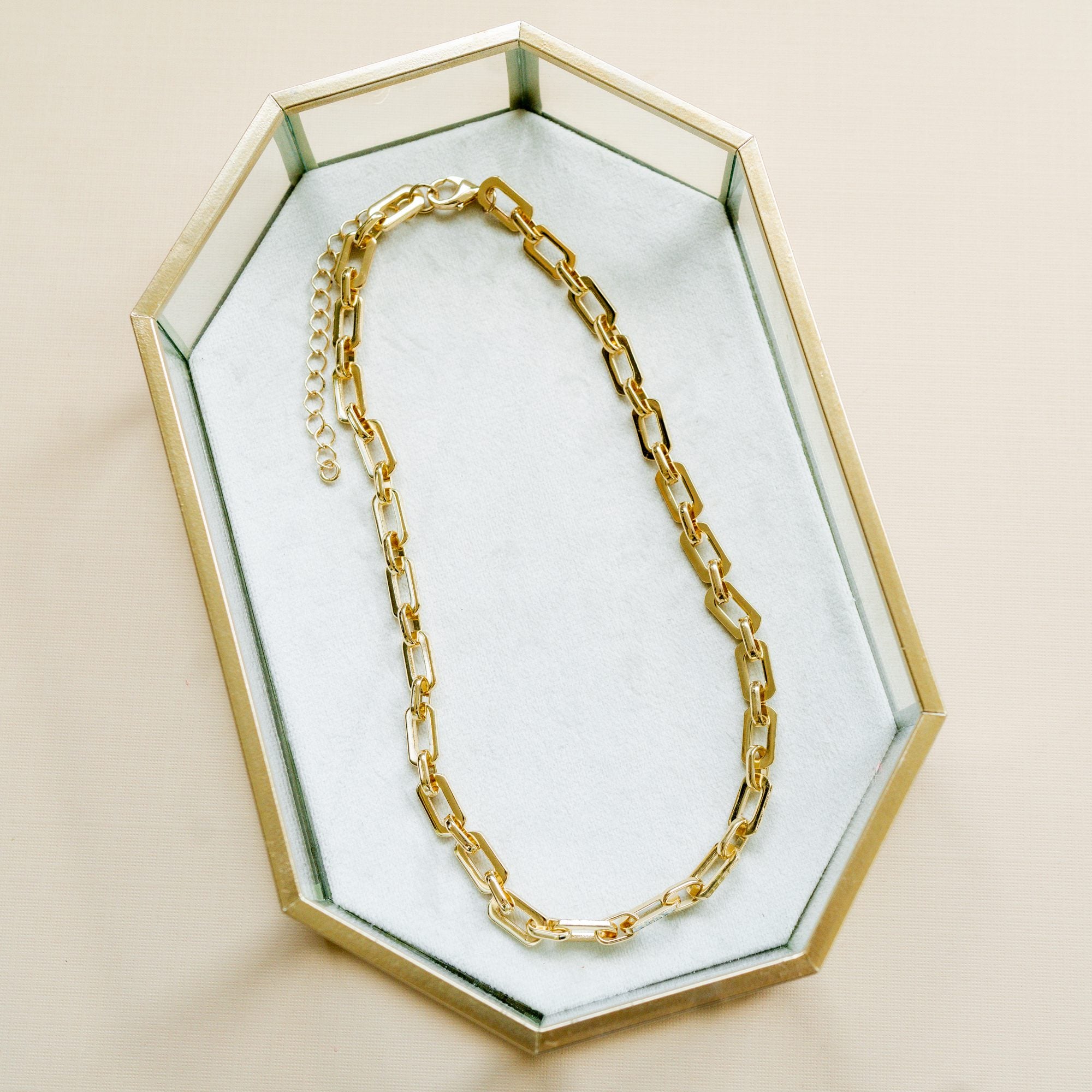 Single Gold Chain Necklace