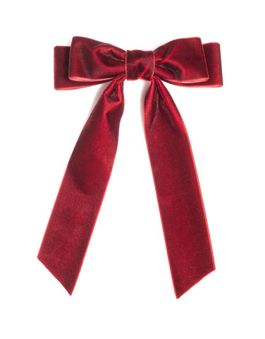 Velvet Bow Clip