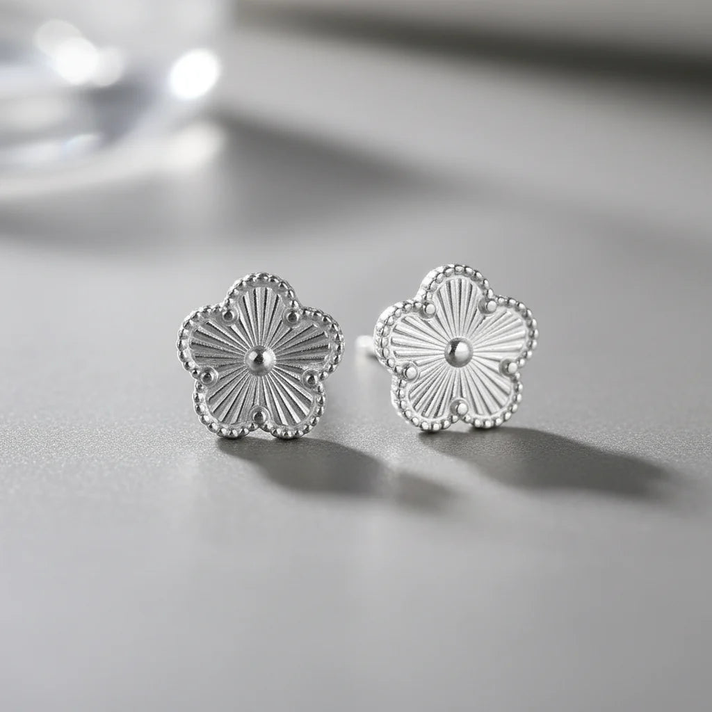 Silver Blossom Studs