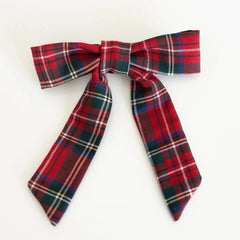 Tartan Emily Bow Barrette Clip