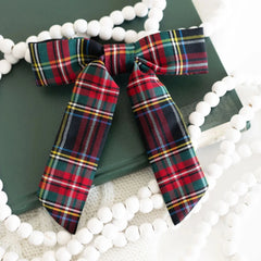 Tartan Emily Bow Barrette Clip