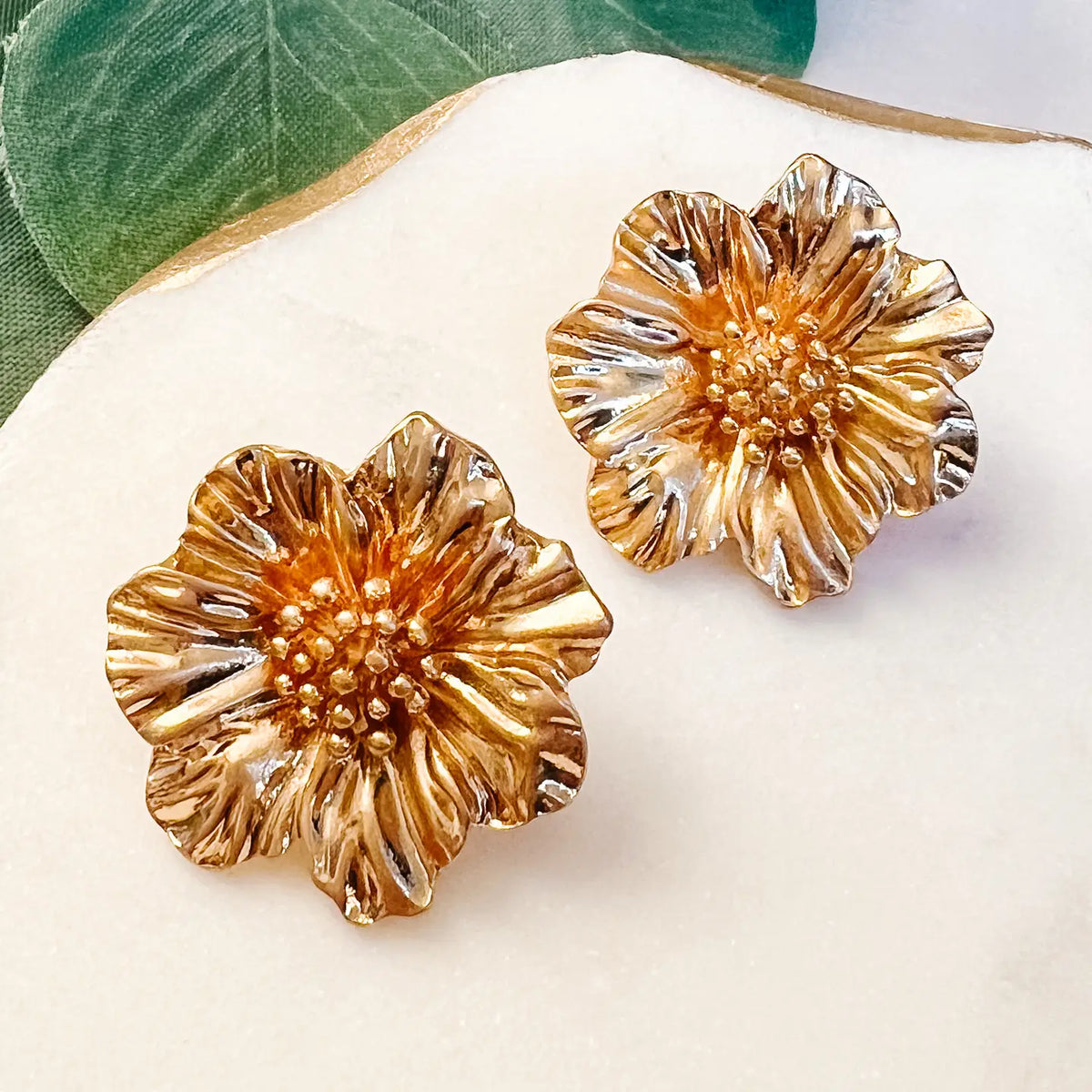 Vintage Flower Post Earrings
