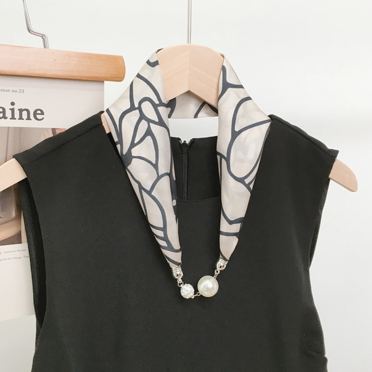 Poppy Pearl Scarf Necklace