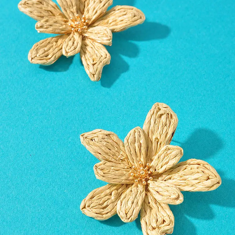 Boho Raffia Earrings