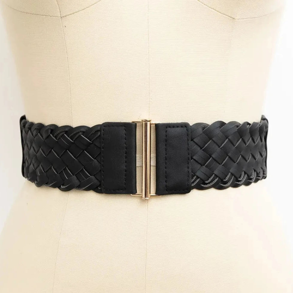 Basket Weave Gold Belt