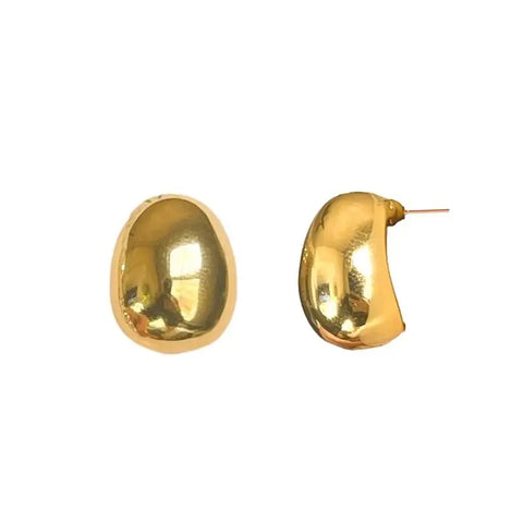 Gold Gumdrop Minimalist Earrings