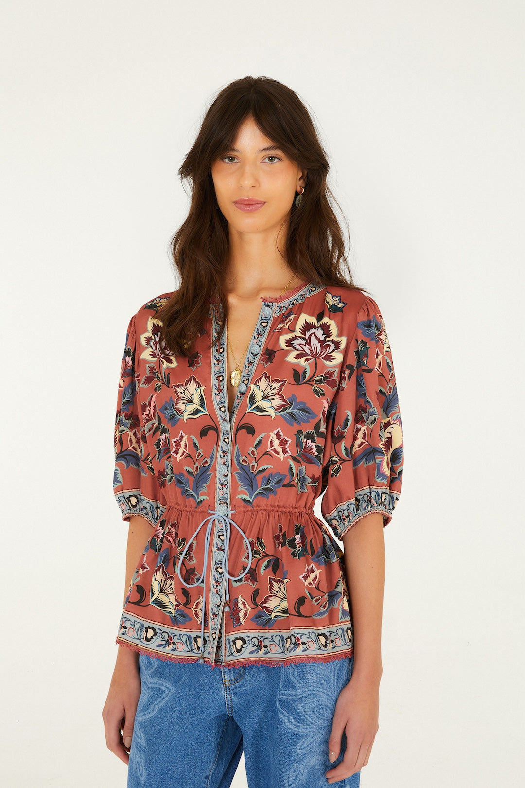 Floral Tapestry Blouse