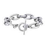 Chunky Silver Toggle Bracelet