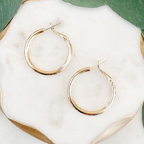 Gold Fave Hoops