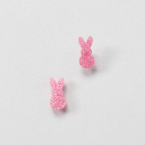 Glitter Bunny Studs